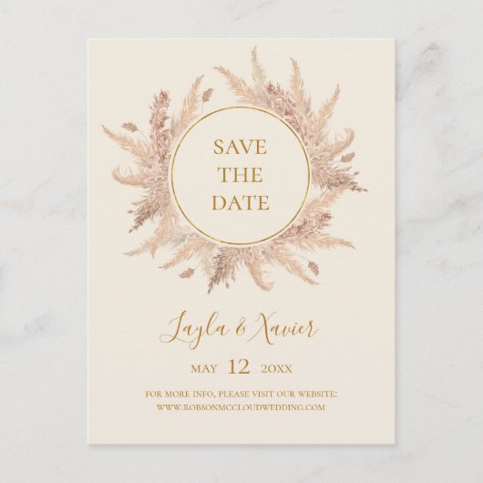 Boho Tropical Botanical | Elfenbeinküste Save the  Einladungspostkarte (Vorderseite)