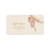 Boho Tropical Botanical Elvory Wedding RSVP-Adress Adressaufkleber (Vorne)