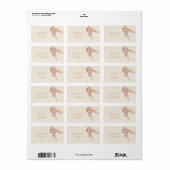 Boho Tropical Botanical Elvory Wedding RSVP-Adress Adressaufkleber (Vorne)