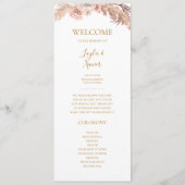 Boho Tropical Botanical | Flat Wedding Program Programm (Vorderseite)