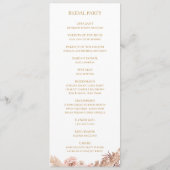 Boho Tropical Botanical | Flat Wedding Program Programm (Rückseite)