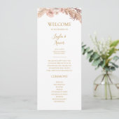 Boho Tropical Botanical | Flat Wedding Program Programm (Stehend Vorderseite)