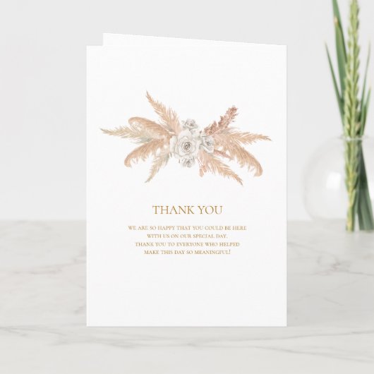 Boho Tropical Botanical | Geflochtenes Hochzeitspr Programm (Rückseite)