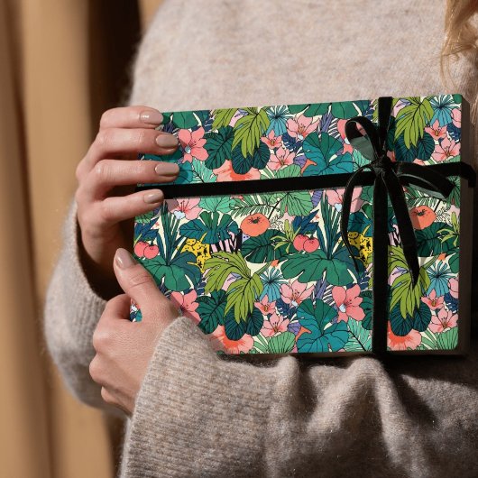 Boho Tropical Botanical Geschenkpapier