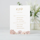 Boho Tropical Botanical Green Menu UAWG RSVP Karte (Stehend Vorderseite)