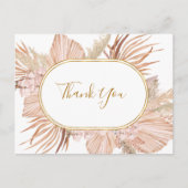 Boho Tropical Botanical | Hochzeit Danke Postkarte (Vorderseite)