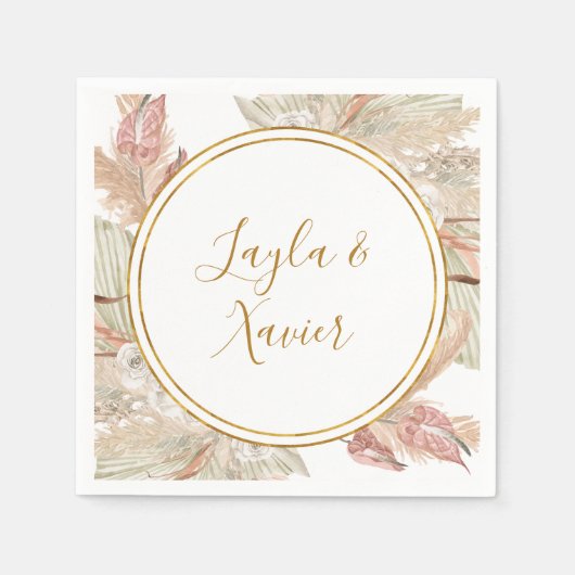 Boho Tropical Botanical | Hochzeit von Napkins Serviette (Vorderseite)