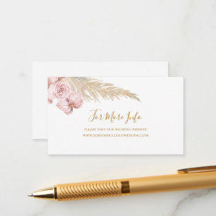 Boho Tropical Botanical   Hochzeitswebsite Begleitkarte