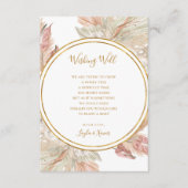 Boho Tropical Botanical | Hochzeitswünsche Begleitkarte (Vorderseite)