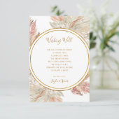 Boho Tropical Botanical | Hochzeitswünsche Begleitkarte (Stehend Vorderseite)
