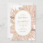 Boho Tropical Botanical Lässig Hochzeit Einladung (Vorderseite)