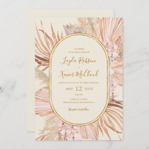 Boho Tropical Botanical Lässige Hochzeit von Elf Einladung