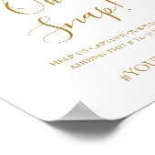 Boho Tropical Botanical | Oh Snap Wedding Hashtag Poster (Ecke)