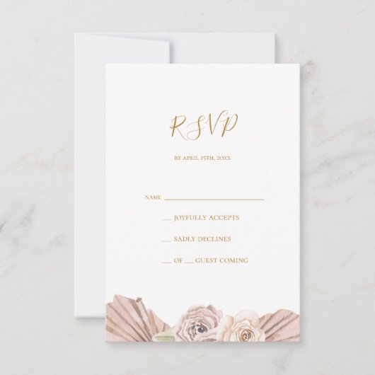 Boho Tropical Botanical | RSVP-Karte RSVP Karte (Vorderseite)