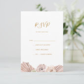 Boho Tropical Botanical | RSVP-Karte RSVP Karte (Stehend Vorderseite)