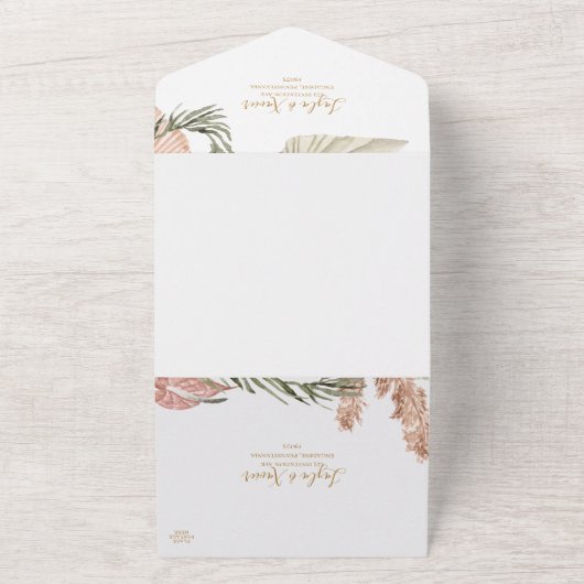 Boho Tropical Botanical | Siegel und Senden All In One Einladung (Außenbereich)