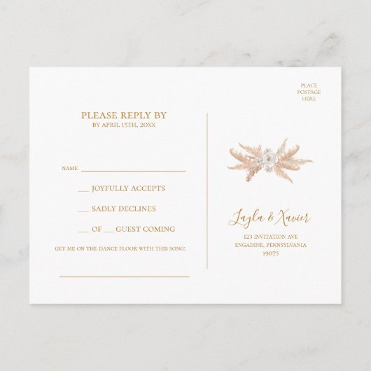 Boho Tropical Botanical | Song Request UAWG | Postkarte (Rückseite)