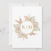 Boho Tropical Botanical | Traditionelle Hochzeit Einladung (Rückseite)