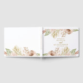 Boho Tropical Dried Floral Palm Blätter Hochzeit Gästebuch (Voll)