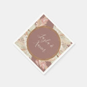 Boho Tropical Dusty Rose Hochzeit Napkins Serviette (Ecke)