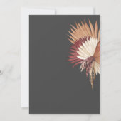 Boho Tropical Fan Palms Küste Elegante Einladung (Rückseite)
