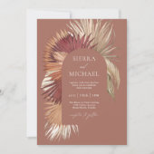 Boho Tropical Fan Palms Küste Elegante Einladung