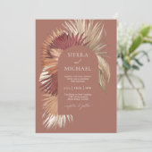 Boho Tropical Fan Palms Küste Elegante Einladung