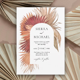 Boho Tropical Fan Palms Küste Elegante Einladung