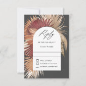 Boho Tropical Fan Palms Wedding RSVP (Vorderseite)