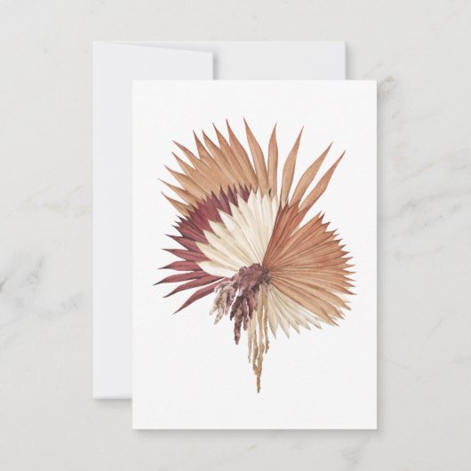 Boho Tropical Fan Palms Wedding RSVP (Rückseite)