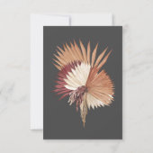 Boho Tropical Fan Palms Wedding RSVP Karte (Rückseite)