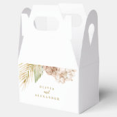 Boho Tropical Floral and Palm Wedding Geschenkschachtel (Geöffnet)