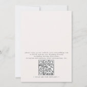 Boho Tropical FLoral Elegant Chic QR Code Wedding Einladung (Rückseite)