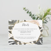 Boho tropical floral Geometric Wedding Details Begleitkarte (Stehend Vorderseite)