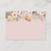 Boho Tropical Floral Girl Duwer Buchanfrage Begleitkarte (Rückseite)