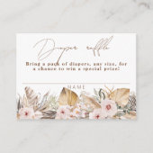 Boho Tropical Floral Girl Duwer Windelwanne Begleitkarte (Vorderseite)