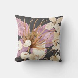 Boho Tropical Floral Lilac & Cream Kissen