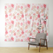 Boho Tropical Floral Mr. und Mrs. Wedding Foto Wandteppich (Beispiel (Horizontal))