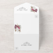 Boho Tropical Floral Orchid Wedding All In One Einladung (Außenbereich)