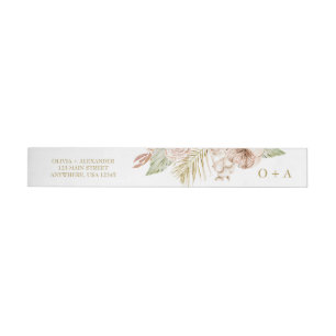 Boho Tropical Floral Pampas und getrocknete Blume