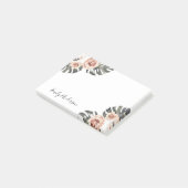 Boho Tropical Floral Personalisiert Post-it Klebezettel (angewinkelt)