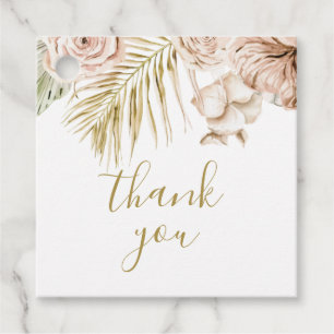 Boho Tropical Floral und Palm vielen Dank Geschenkanhänger