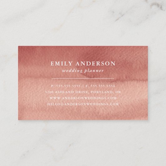 Boho Tropical Floral Visitenkarte (Rückseite)