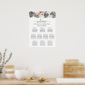 Boho Tropical Floral Wedding Chart Poster (Küche)