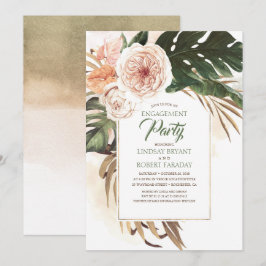 Boho Tropical Floral Wüste Engagement Party Einladung