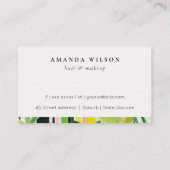 Boho Tropical Foliage Botanical 6 Punch Loyality Visitenkarte (Rückseite)