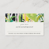 Boho Tropical Foliage Botanical Appointment Visitenkarte (Vorderseite)