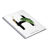 Boho Tropical Greenerenerity Letter H Monogram Notizblock (Rechte Seite)