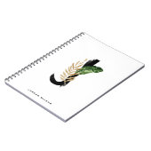 Boho Tropical Greenery Letter J Monogram Notizblock (Linke Seite)