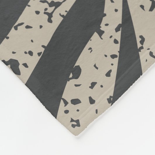 Boho Tropical Grunge Palm Blätter Muster Fleecedecke (Ecke)